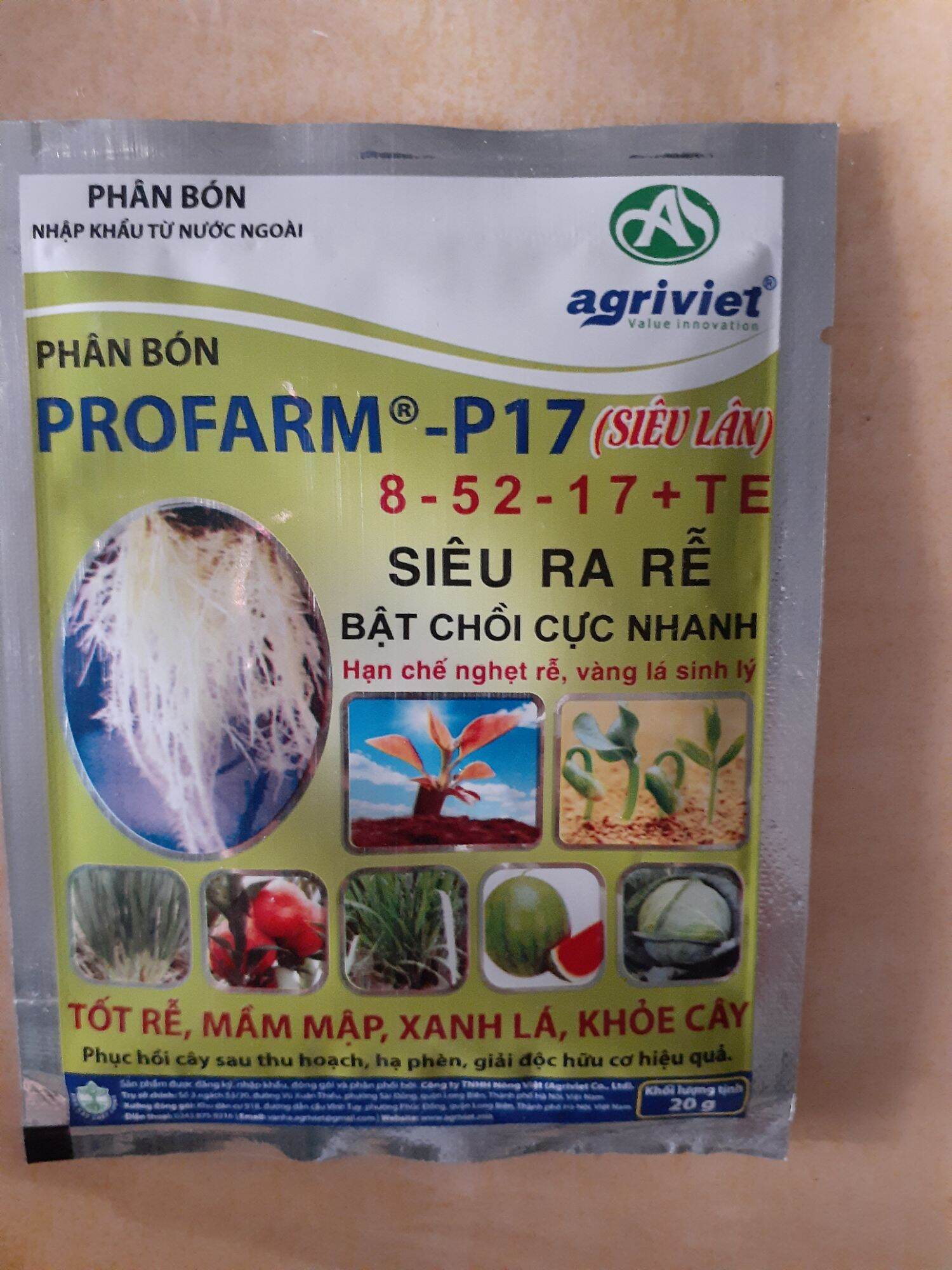 Phân bón lá kích thích ra rễ profarm p17 gói 20gr