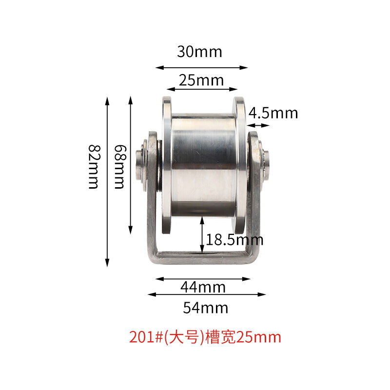 Bánh xe vòng bi inox 304 bánh xe di động hình chữ v hình h bánh xe hình chữ u bánh xe cửa trượt phẳng bánh xe dây thép bánh xe trượt