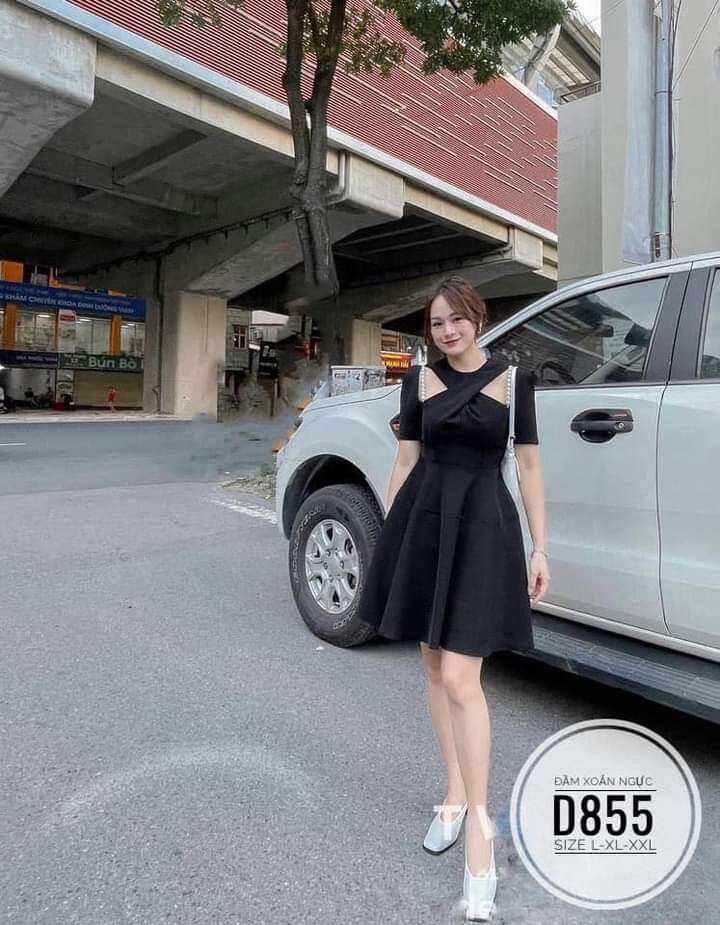 Bigsize Đầm Xoắn Ngực 3 màu