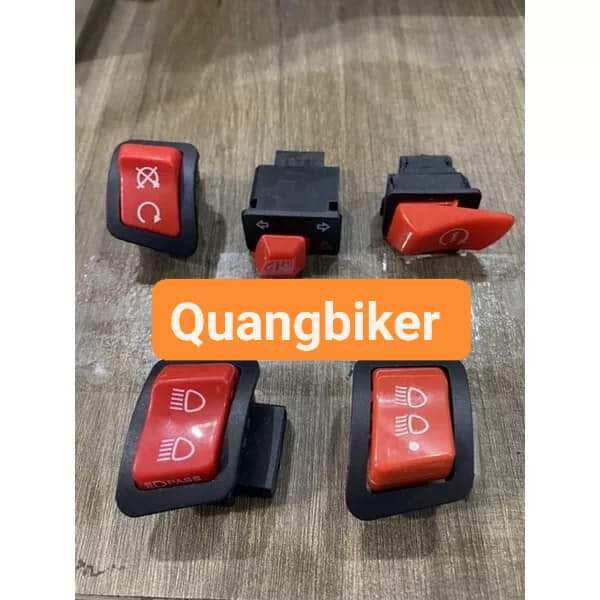 Công Tắc Xe Máy Nút Đỏ Thái Xịn Passing/ Hazard / Đè / Tắt Đèn