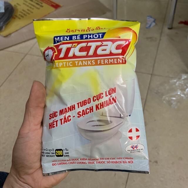 Men bể phốt bột thông đường ống Tictac