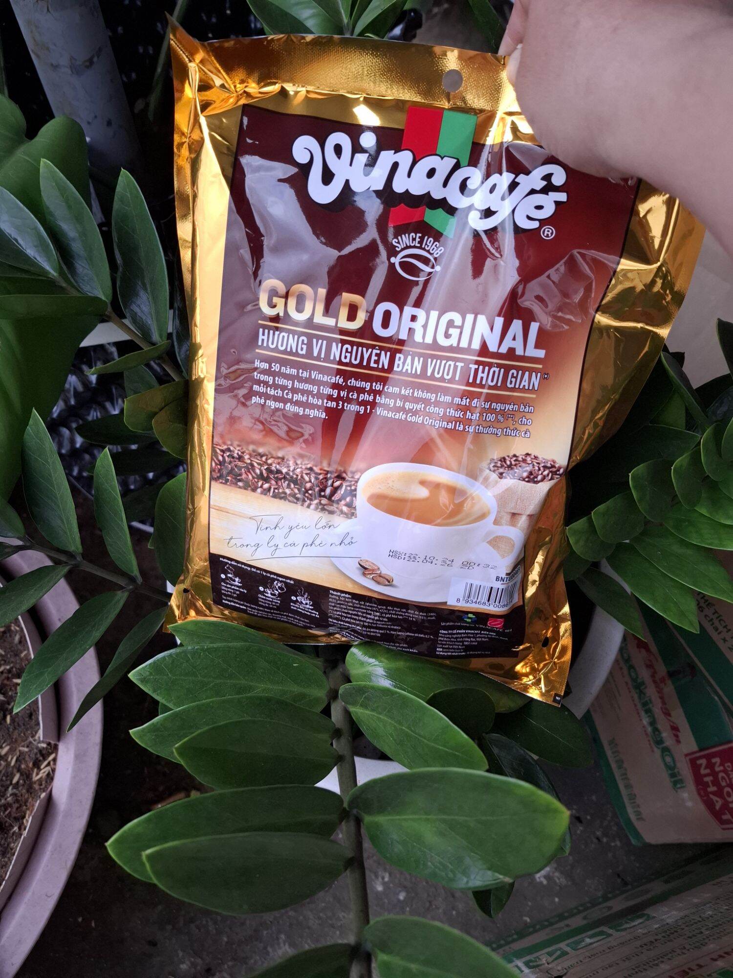 Cà phê sữa Vinacafe gold original bịch 24 gói tặng thêm 2 gói ngủ cốc