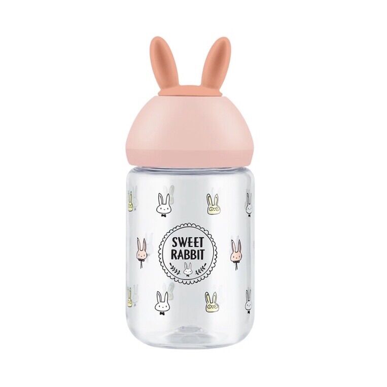 Bình nước tai thỏ cho bé Lock&Lock cute bottle 380ML - hàng chính hãng