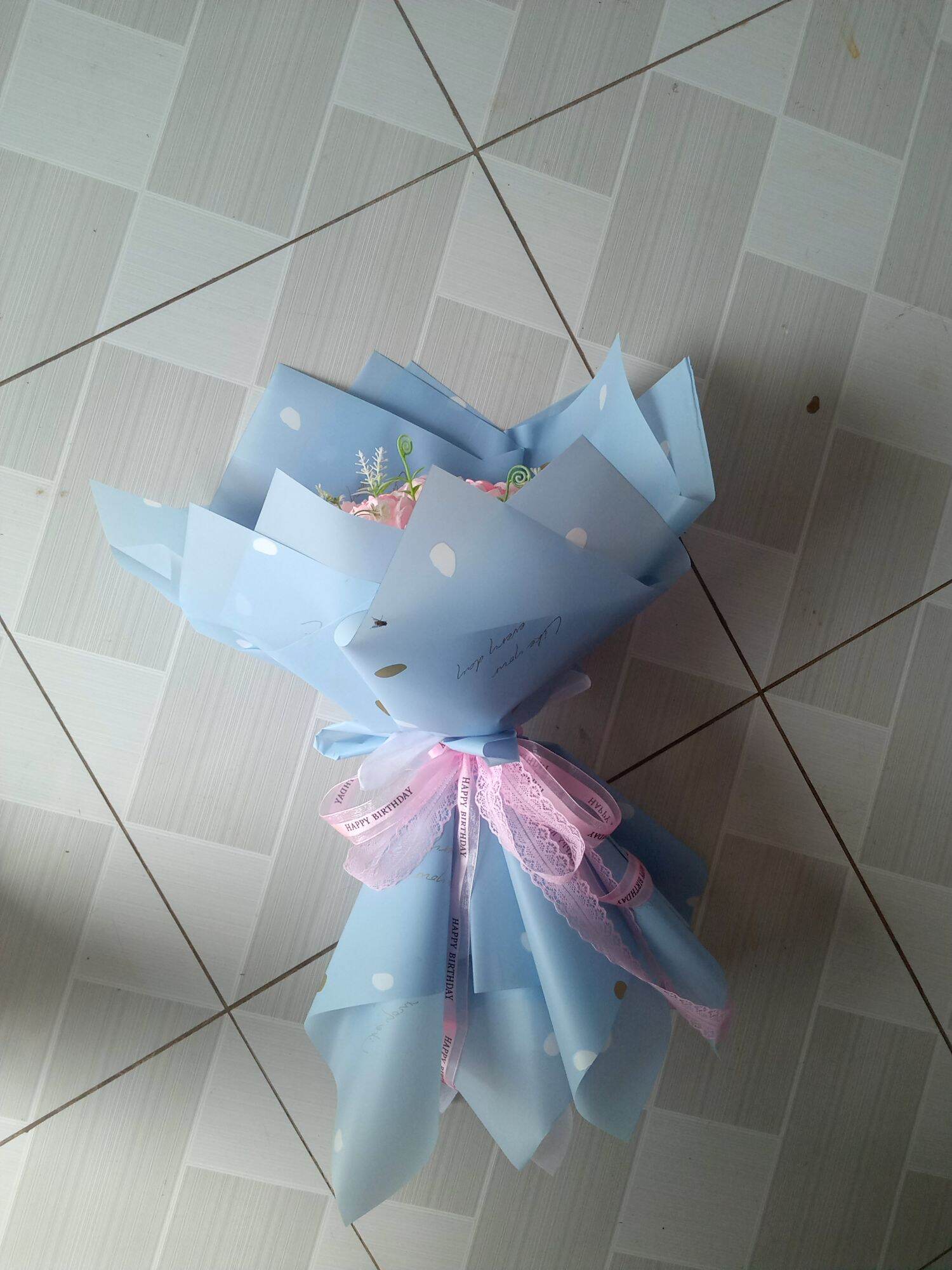 hoa giấy nhún 10 bông ,