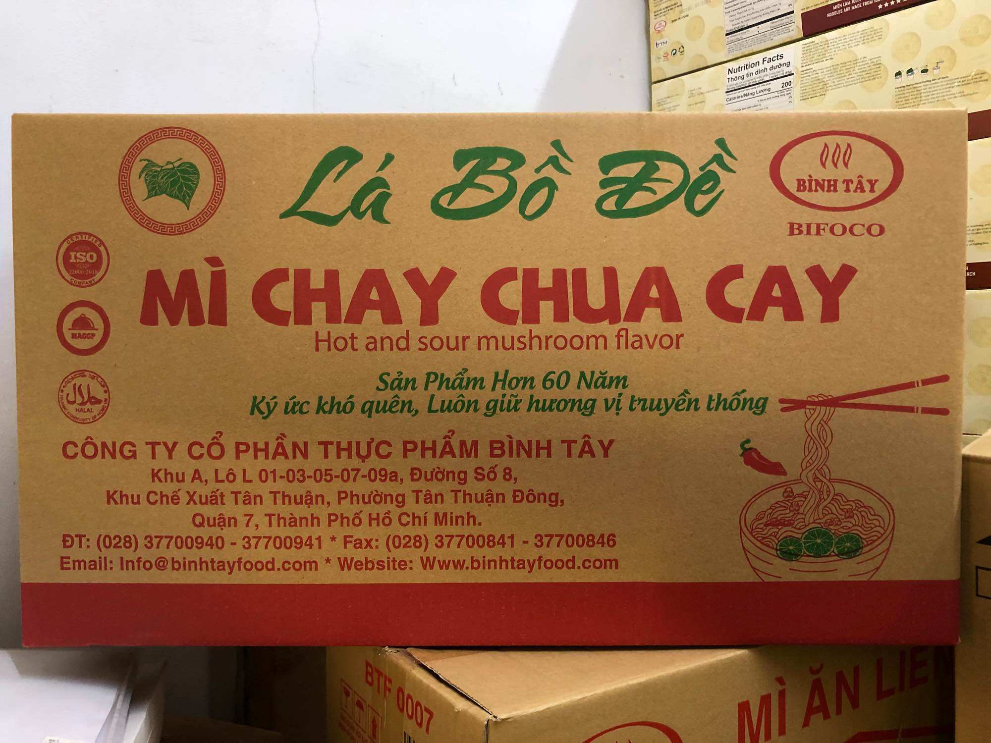 Mì Chay Lá Bồ Đề Chua Cay Túi 65g