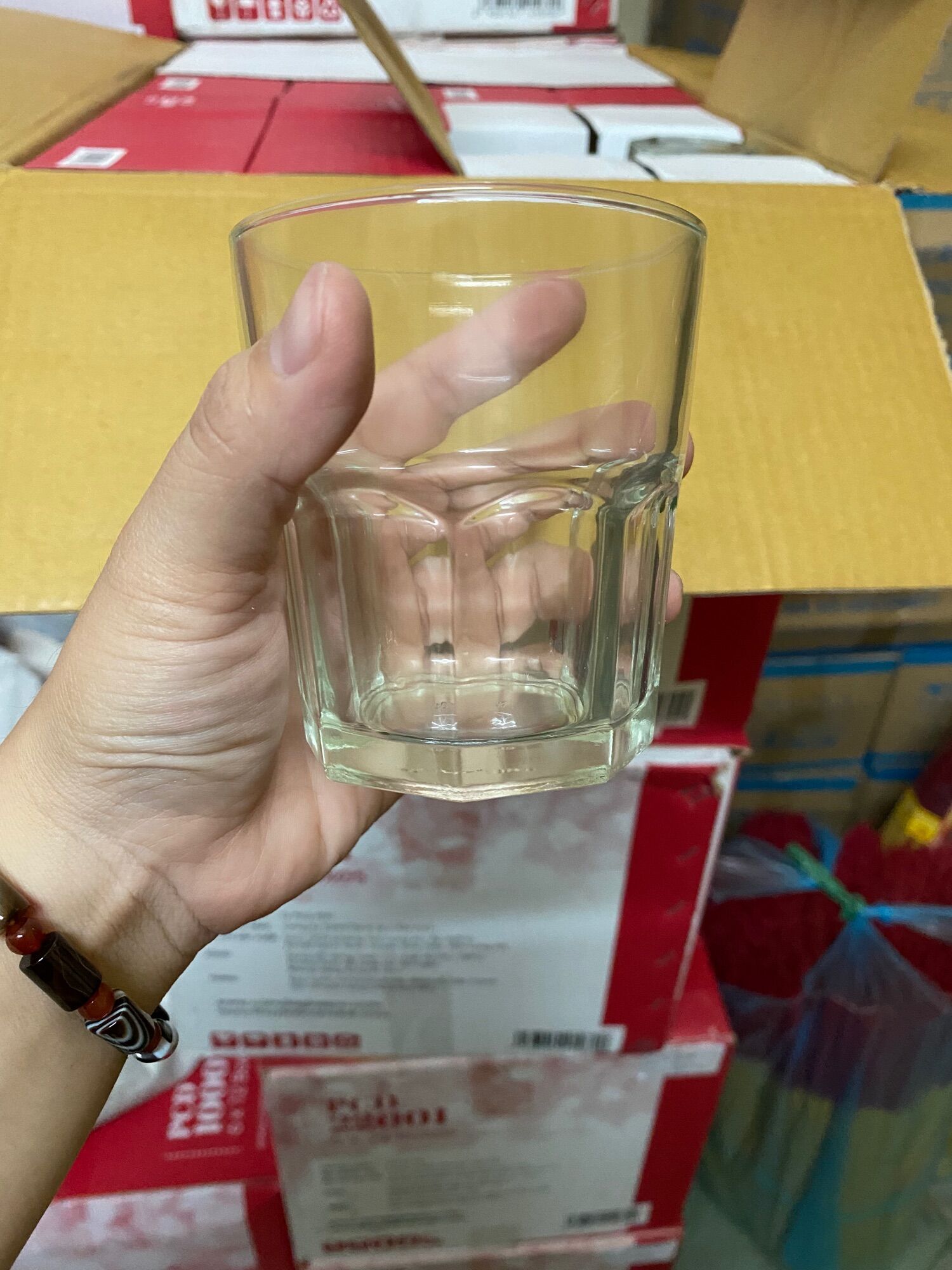 Bộ 6 ly cốc thuỷ tinh 305ml 8 cạnh lùn camdaco pcd22001