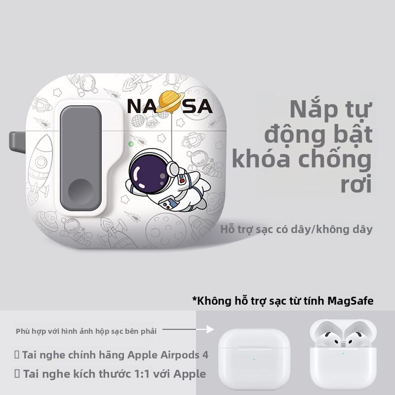 YOUSIDUN | Ốp lưng bảo vệ tự động cho AirPods Pro 2 chống tiếng ồn chủ động khóa kéo cho nam AirPods