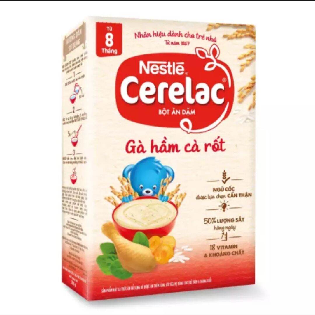 HCM Bột Ăn Dặm Nestle Cerelac vị gà hầm cà rốt 200g