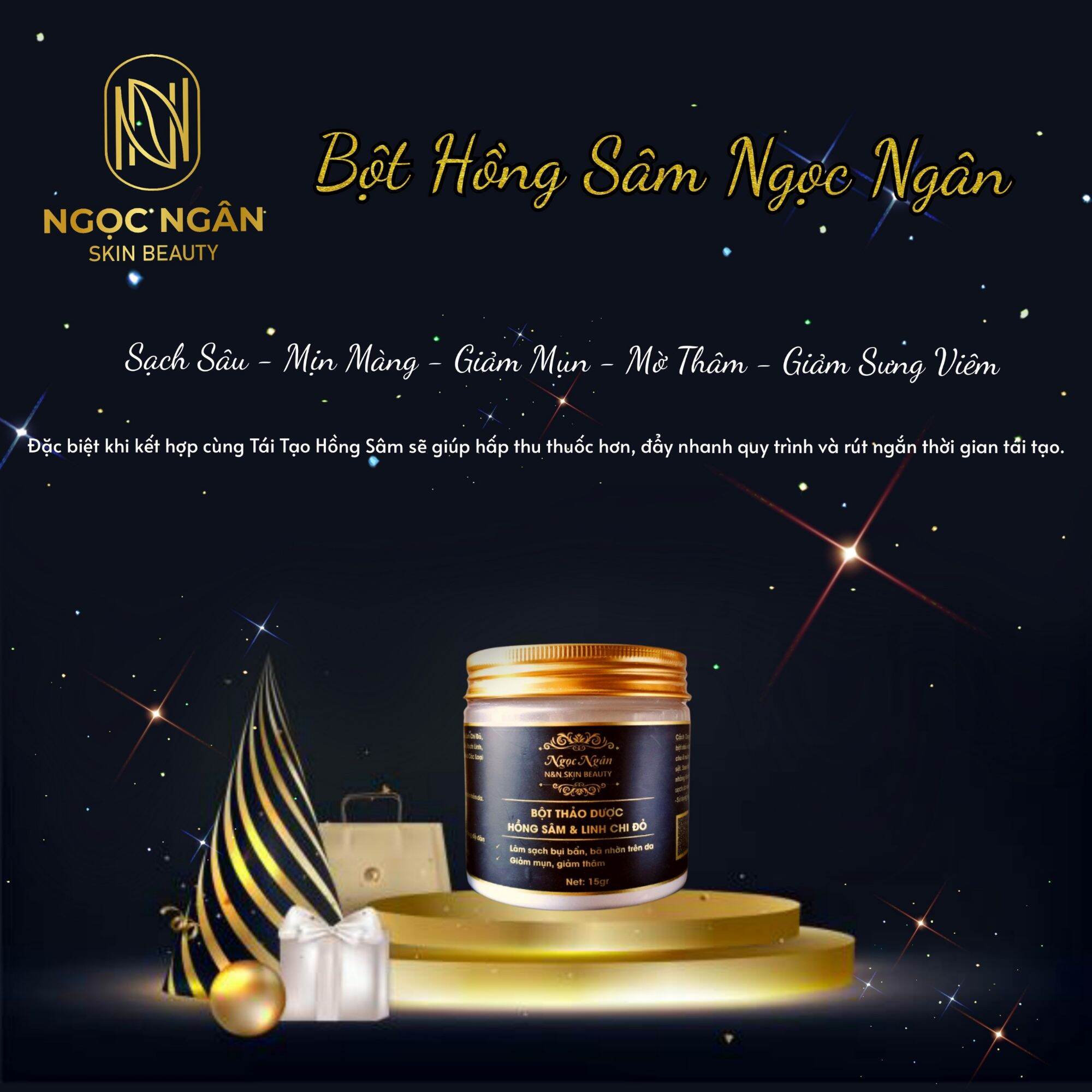 BỘT RỬA MẶT THẢO DƯỢC HỒNG SÂM NGỌC NGÂN