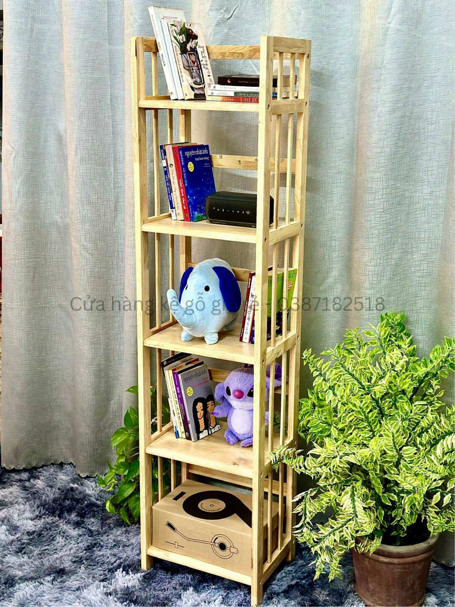 Kệ sách gỗ 5 tầng ngang 40cm sâu 28cm cao 157cm