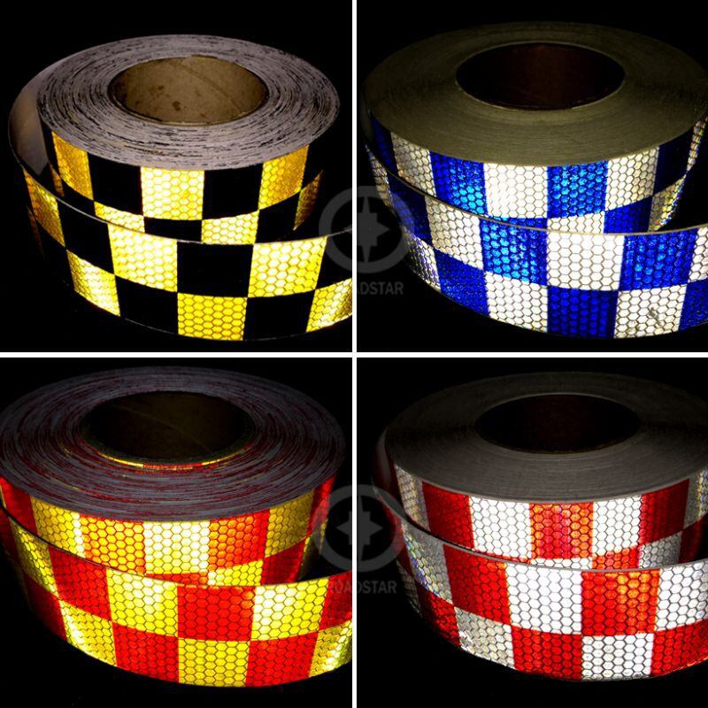 5-10 mét decal phản quang caro khổ 5cm (ảnh thật).