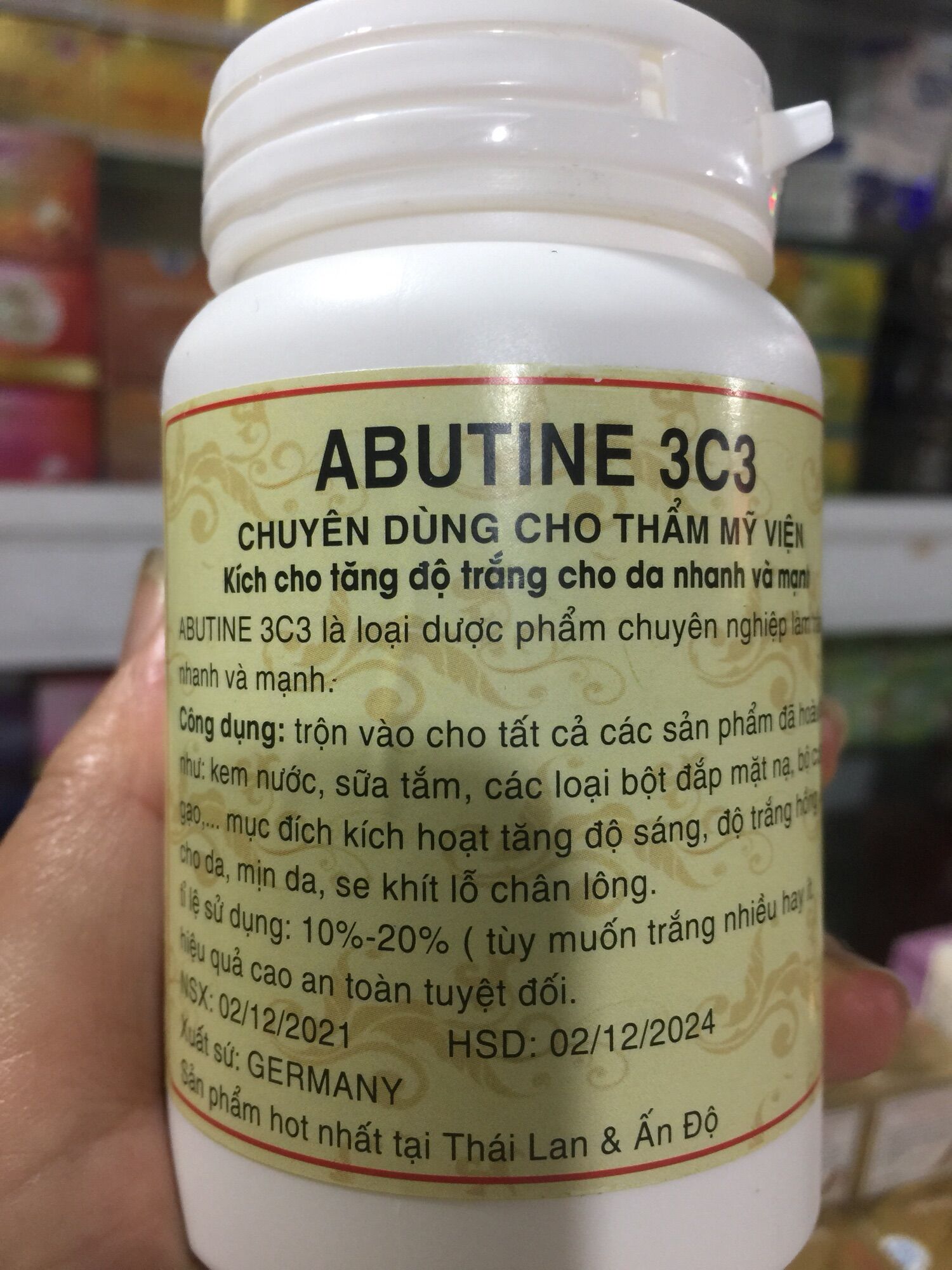 Abutine Whitening Cream 3C3 Jar 250g