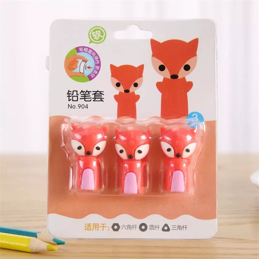 Nắp đậy bút chì animals (vỉ 3 cái)