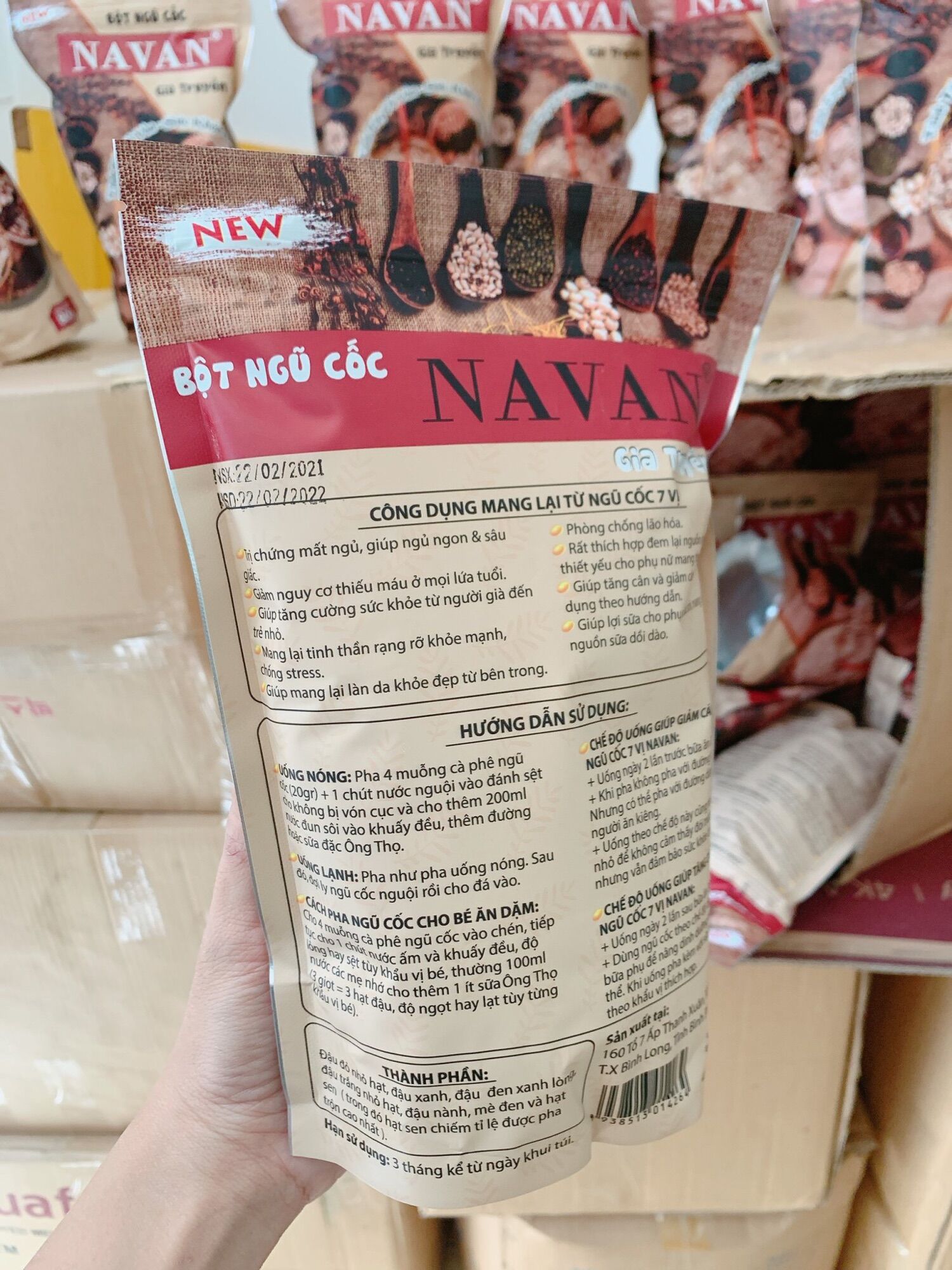 Bột Ngũ Cốc Navan Dinh Dưỡng Gói 800g