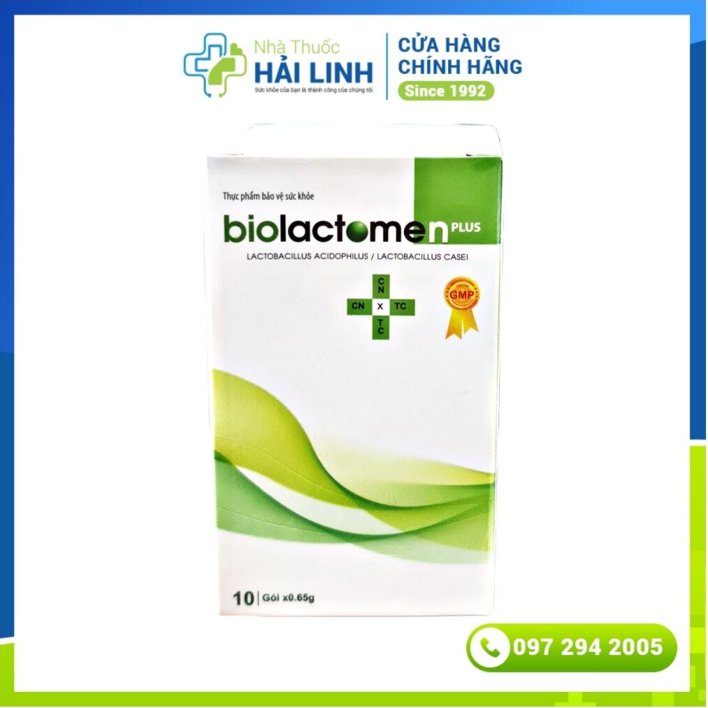Men vi sinh Biolactomen plus ⚡ Tặng quà ⚡ Mẫu mới Hộp 10 gói Hỗ trợ tiêu hóa khỏe, tăng đề kháng