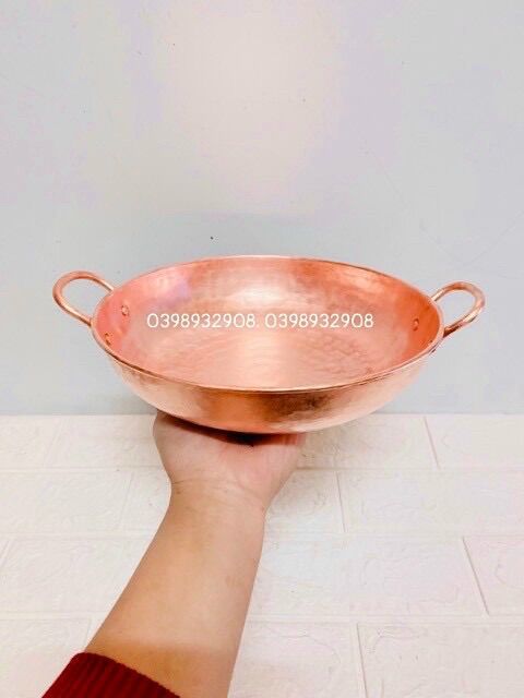 CHẢO ĐỒNG ĐỎ 18cm x4 cm chất liệu bằng đồng 💯