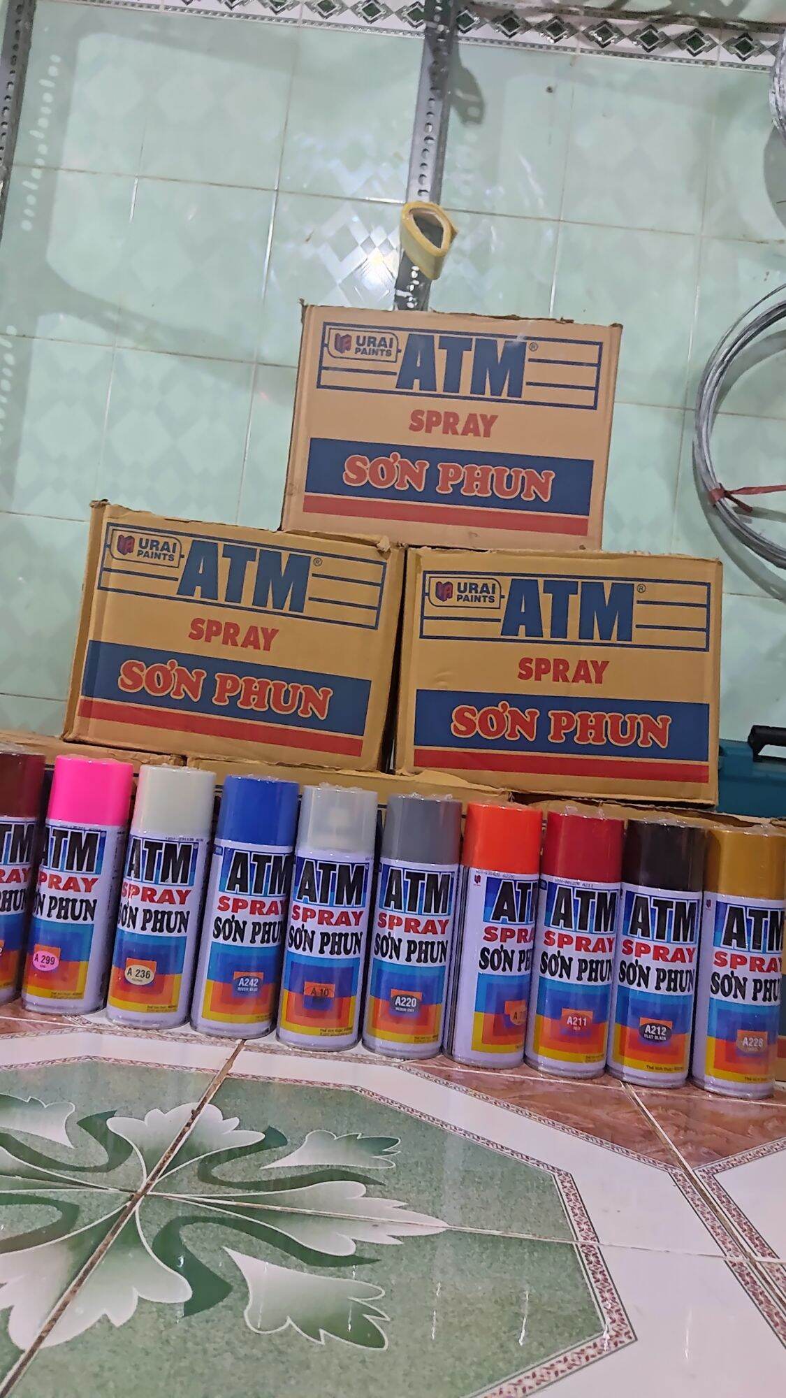 Sơn xịt atm màu nâu đỏ a239