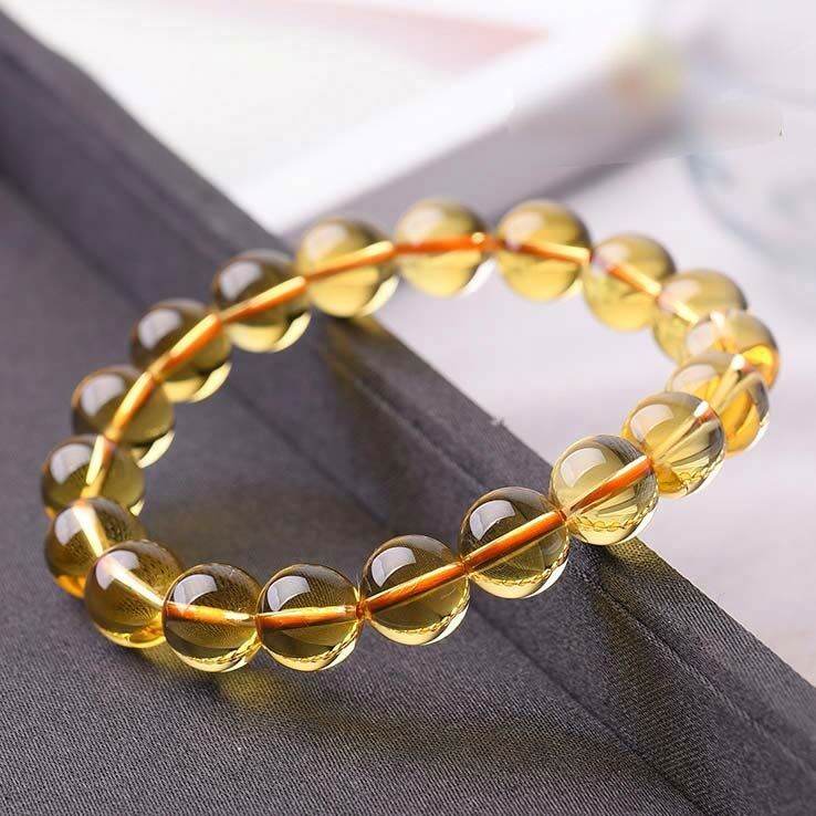 Vòng tay đá thạch anh vàng thiên nhiên 08mm