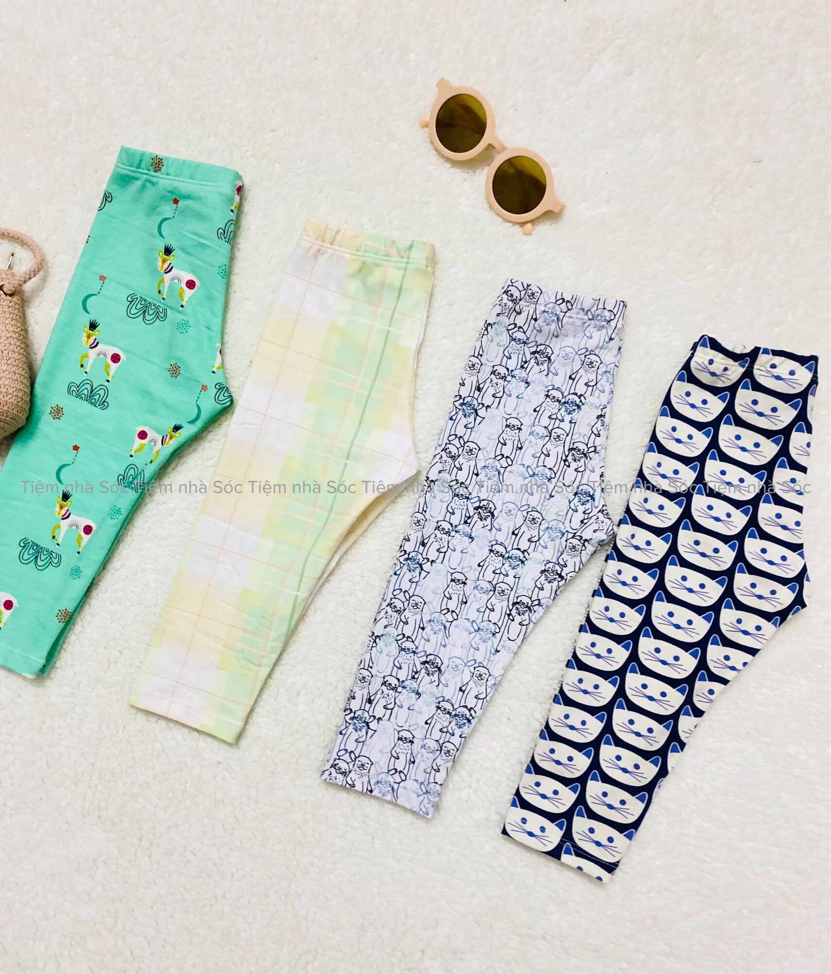 Quần legging cotton organic mềm mại, an toàn cho bé gái SuSo House