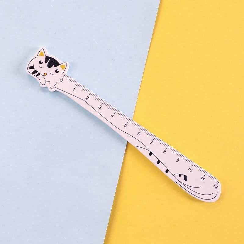 Thước kẻ gỗ mèo cute