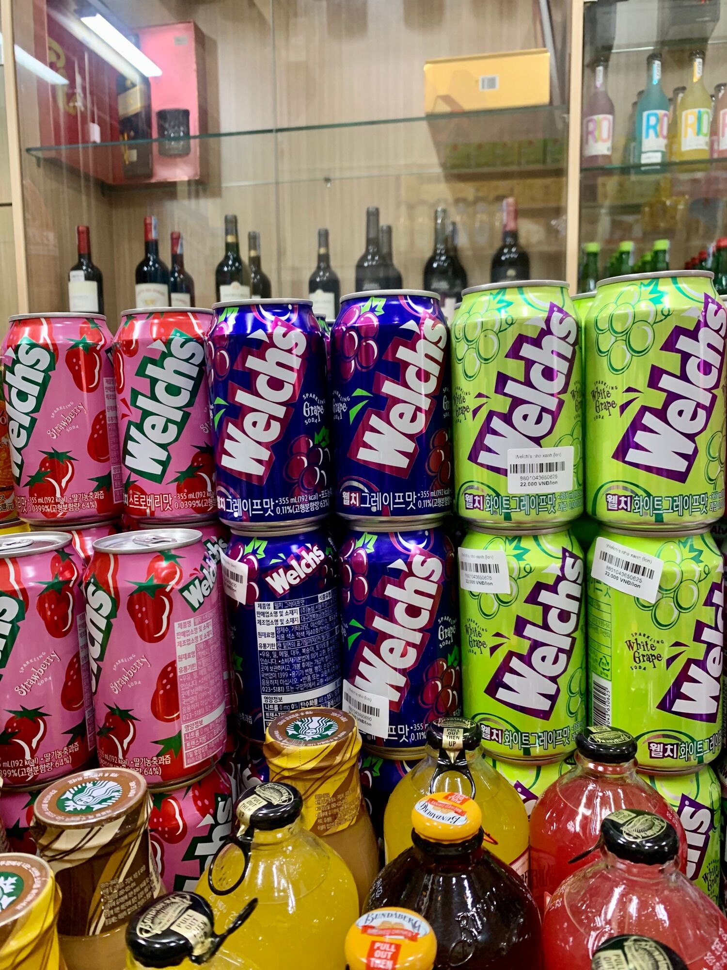 Combo 6 lon nước ngọt welch’s hàn quốc- 3 vị