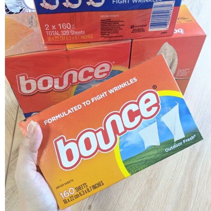 Khăn giấy thơm sấy quần áo BOUNCE Outdoor Fresh