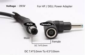 Cáp chuyển sạc dell, hp chân kim to 7.43.0mm