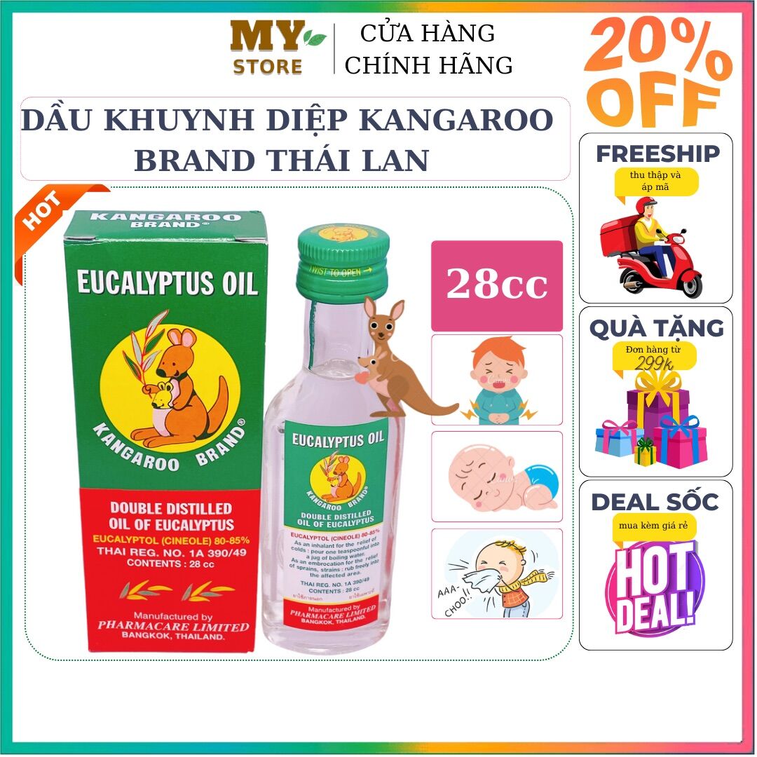 Dầu Khuynh Diệp Kangaroo Brand Thái Lan 28ml