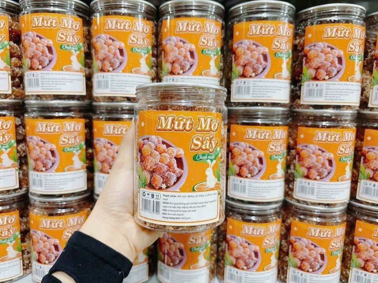 Mứt Mơ Sấy Chanh Muối Hủ Pet (450 Gram) 🌲
