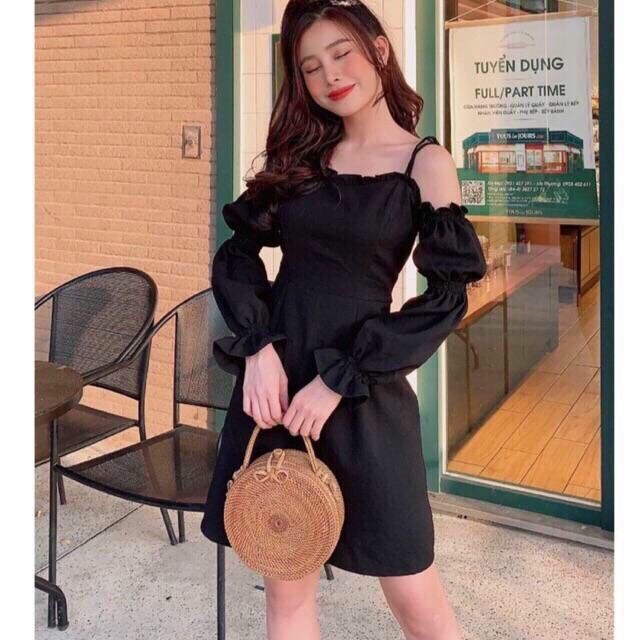 Đầm trễ vai tiểu thư xinh xắn BG