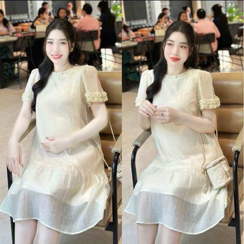 Đầm bầu voan 2 lớp mùa hè siêu mát