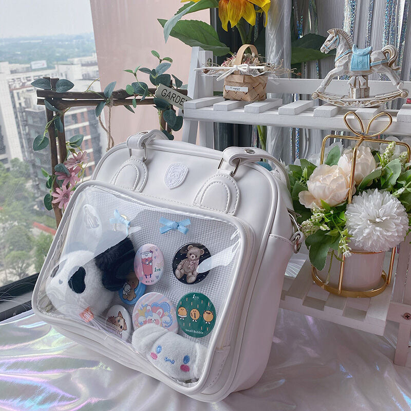 Túi Đeo Chéo Cherry Sauce Túi Tote Đeo Vai Đơn Đeo Chéo Hai Vai Đi Làm Hình Gấu Thỏ Mèo Hoạt Hình Mềm Mùa Xuân 2021