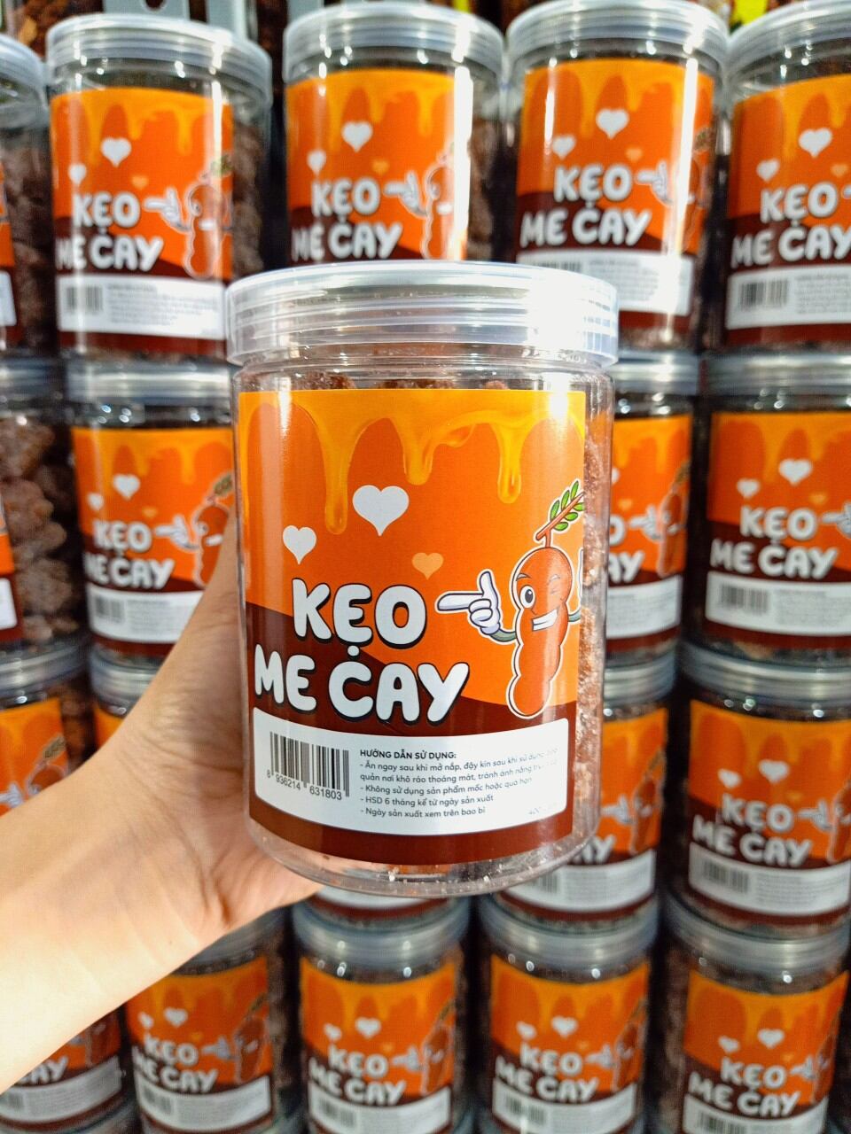Ăn vặt - kẹo me cay hộp 400g