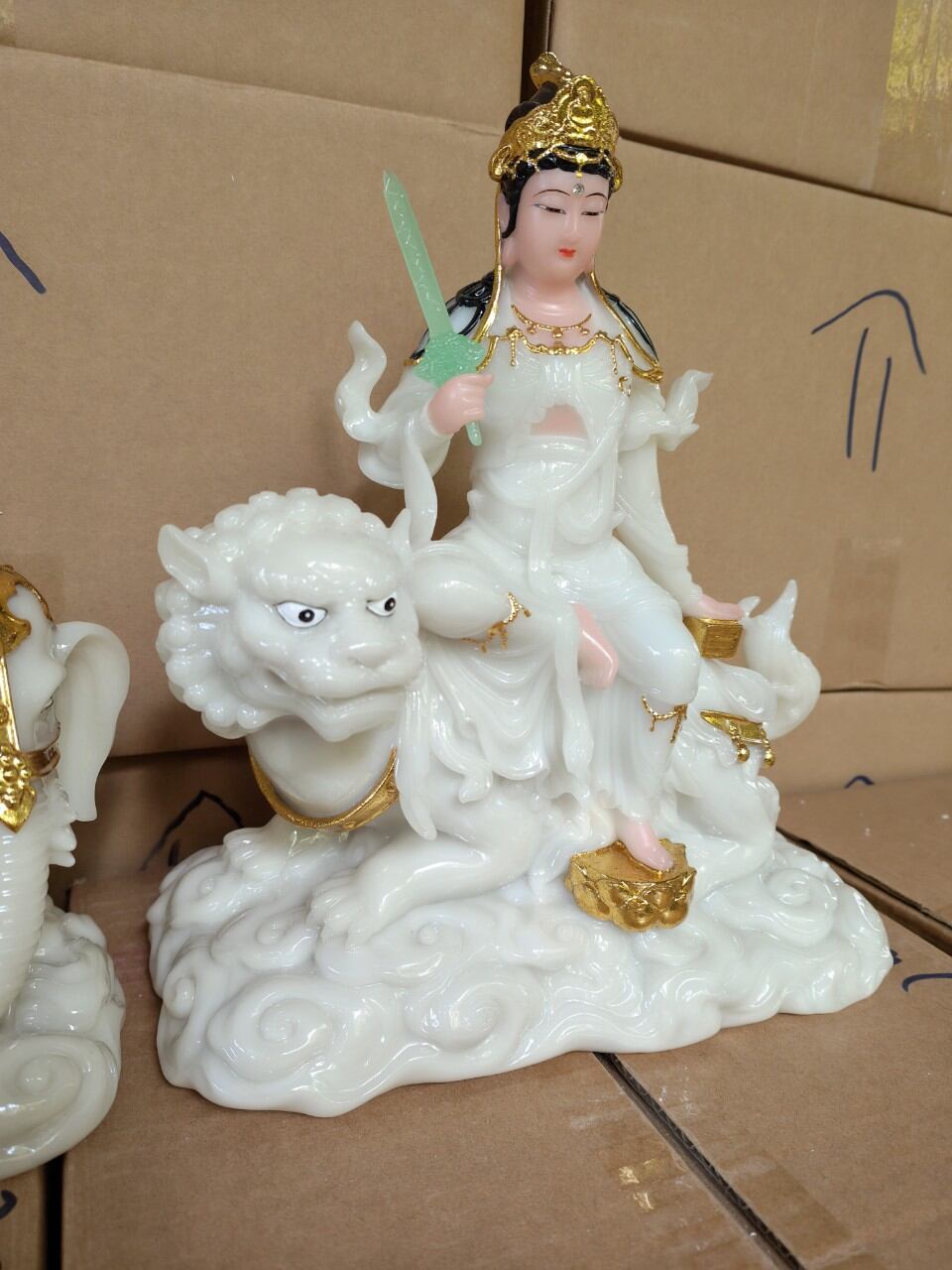 Tượng Văn Thù Bồ Tát  cao 30cm