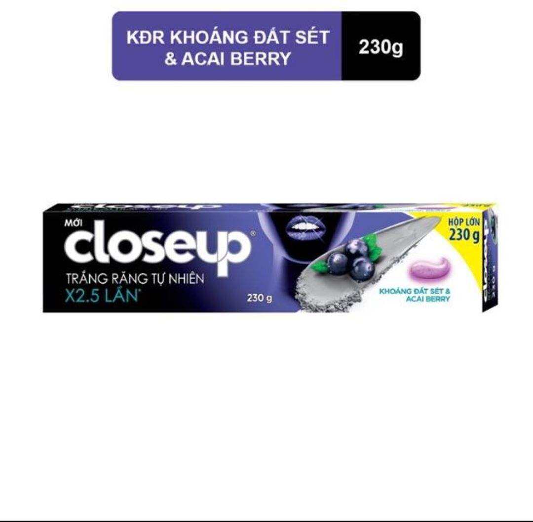 Kem Đánh Răng Closeup Khoáng Đất Sét & Acai Berry 230g