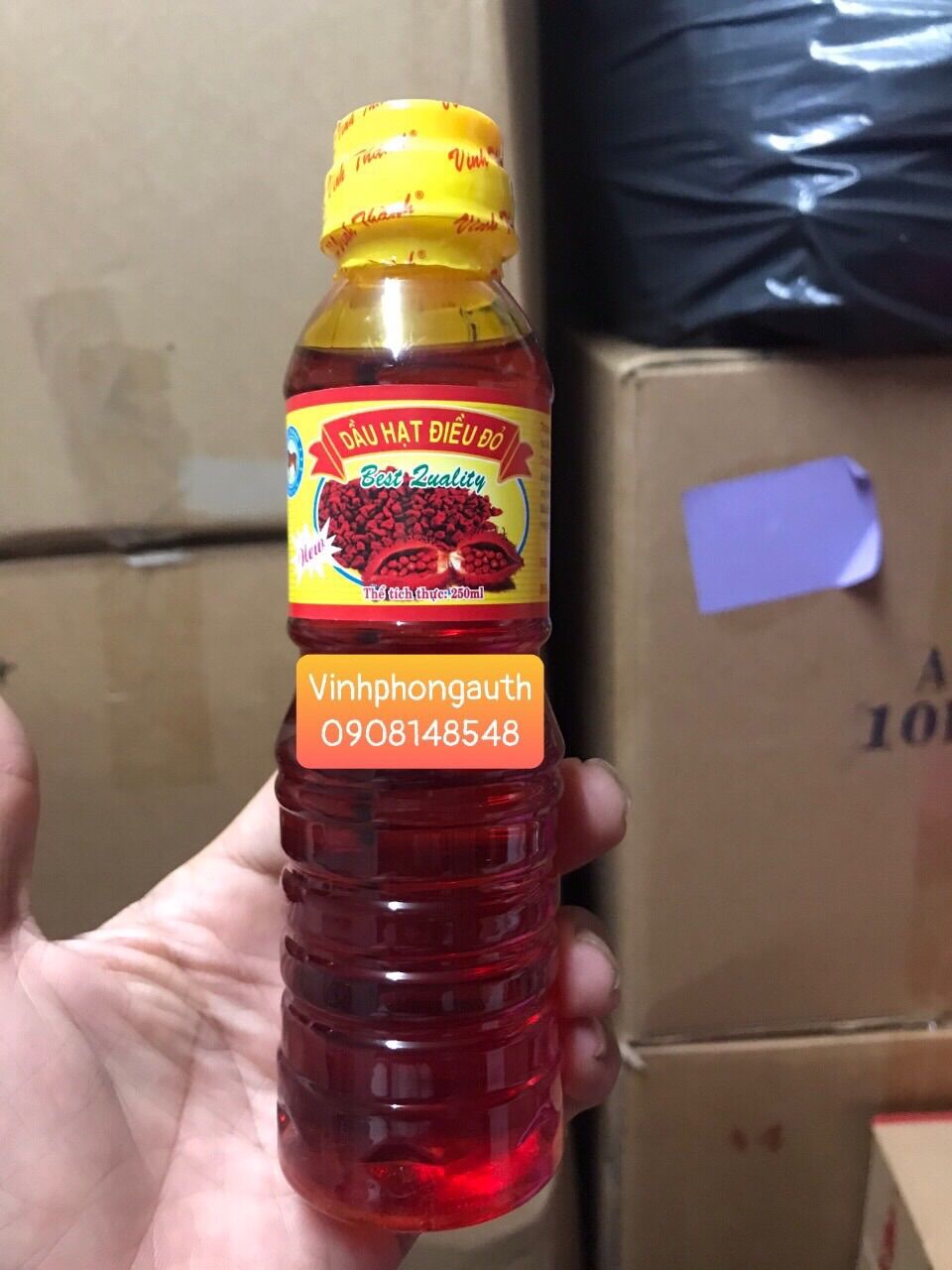 Dầu hạt điều đỏ Vinh Thành 250ml