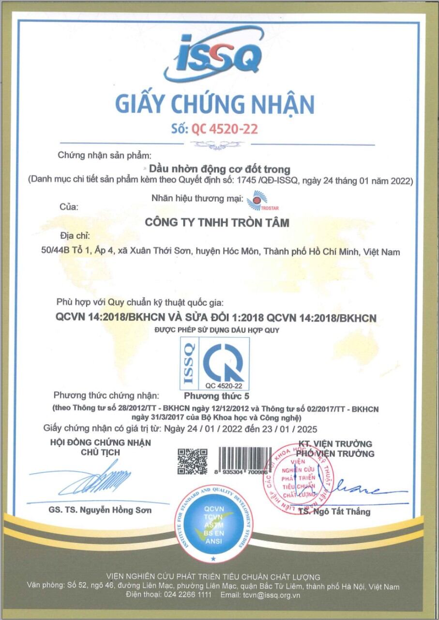 Dầu nhớt động cơ Ô tô Trostar CD/SF 20W50-4L