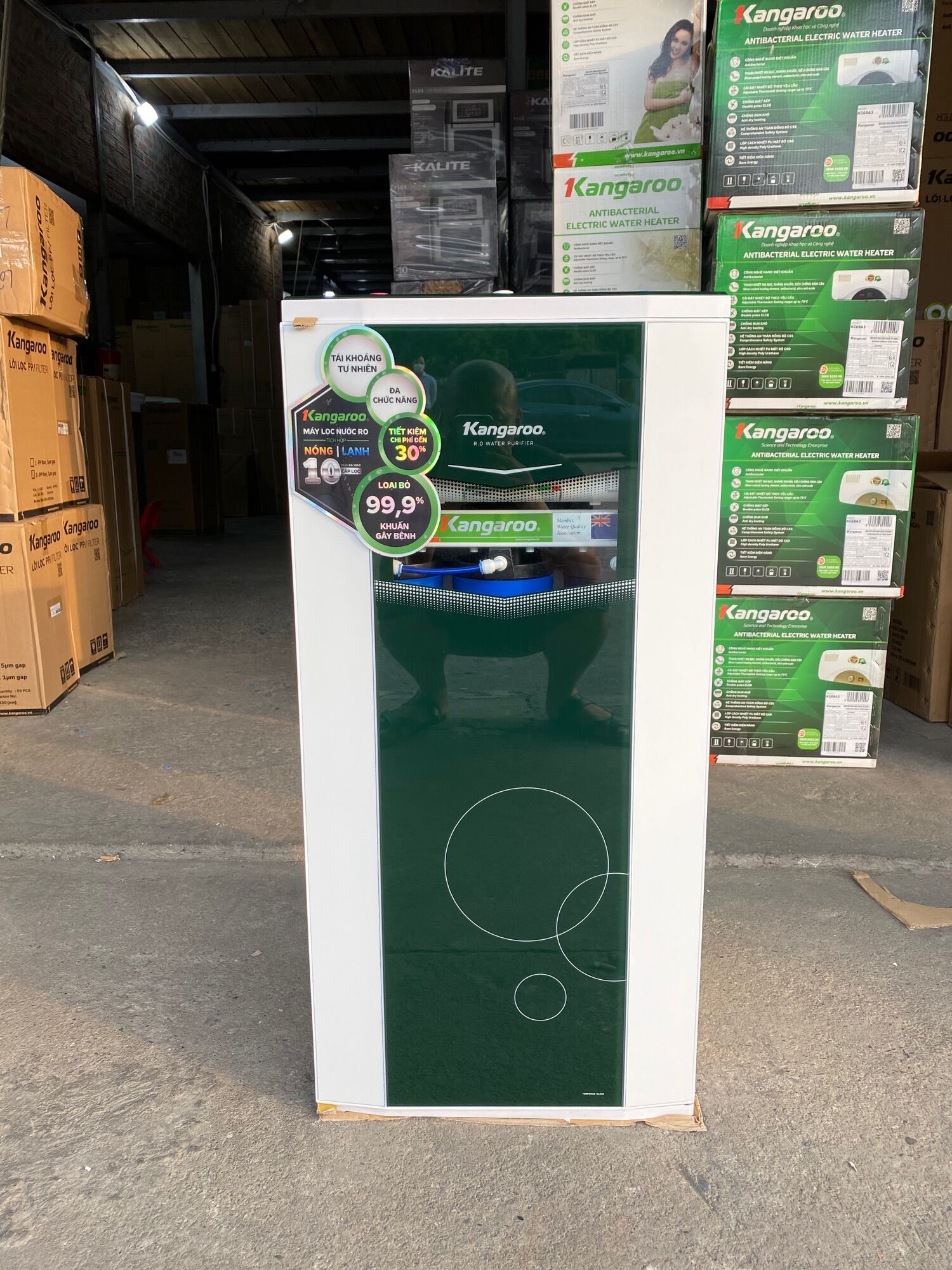 Máy lọc nước kangaroo kg10a3 10 cấp lọc 2 vòi nóng lạnh