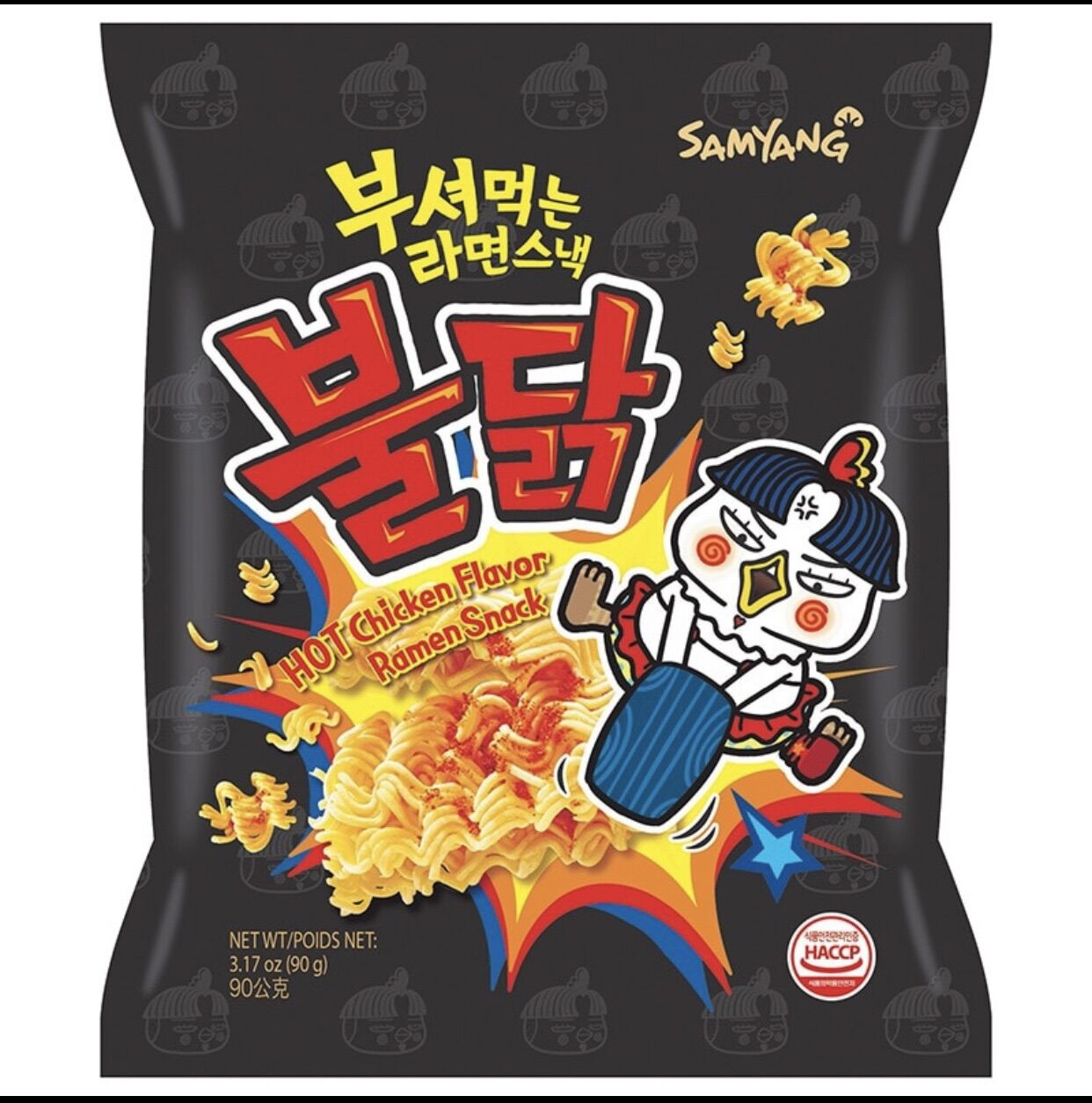 COMBO 3 GÓI MÌ SNACK GÀ CAY SAMYANG 90g