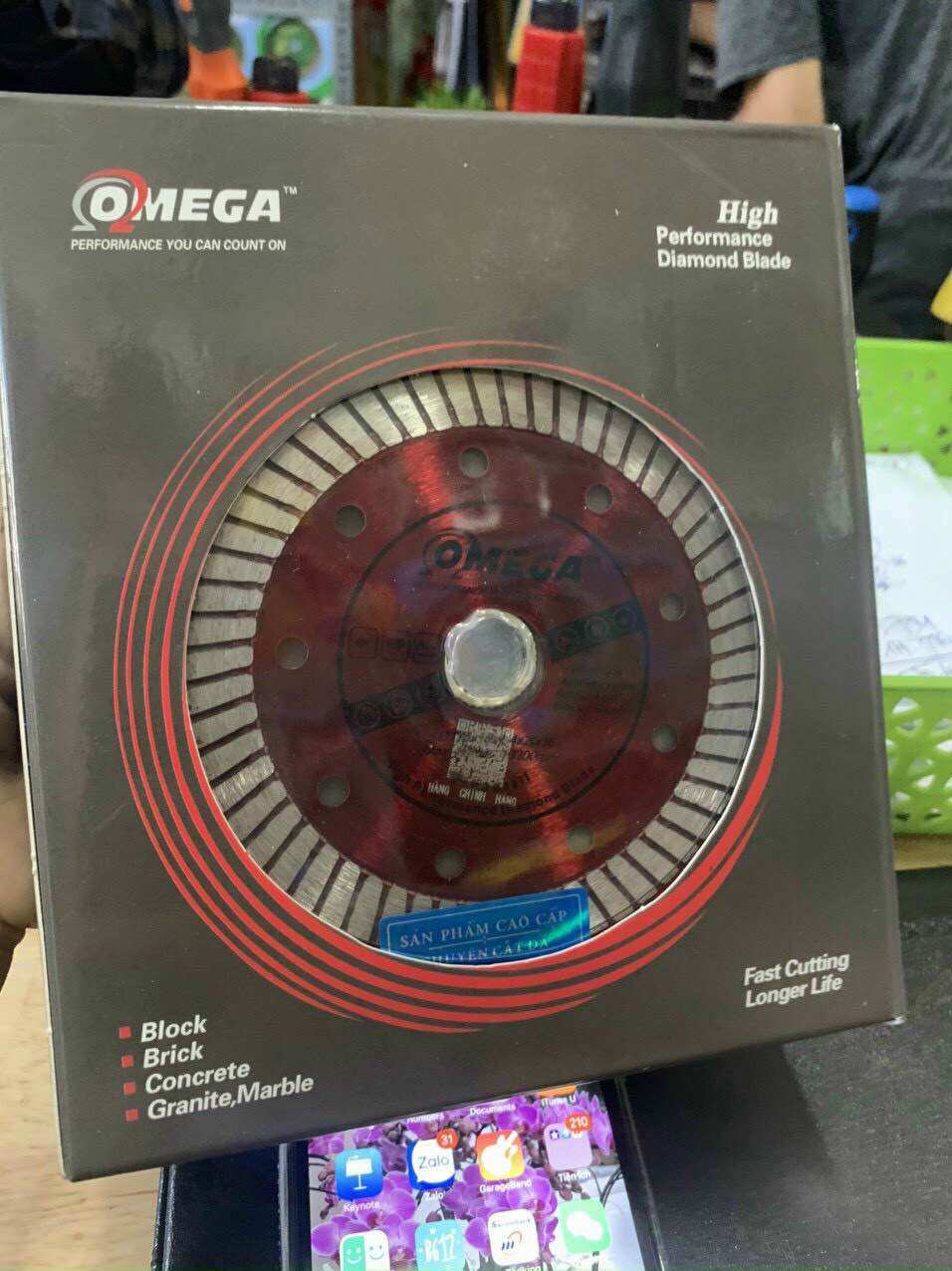 Lưỡi cắt gạch, lưỡi cắt đa năng Omega đỏ