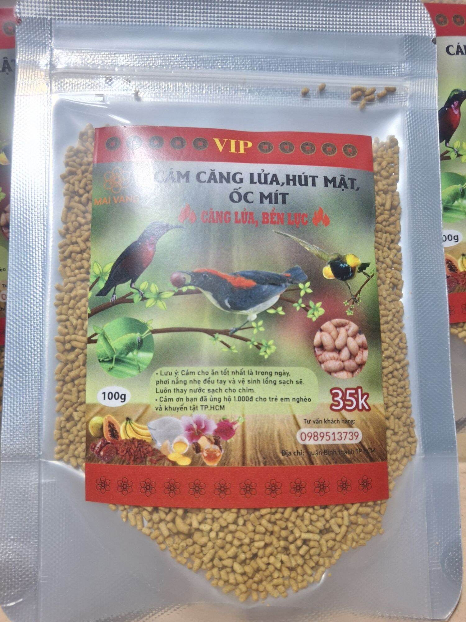 combo 5goi cám căng lửa hút mật và óc mít