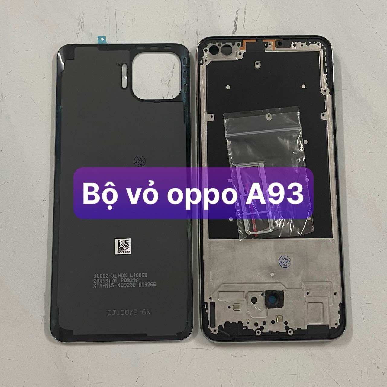 bộ vỏ xương oppo A93 ,kèm khay sim,phím,kính camera