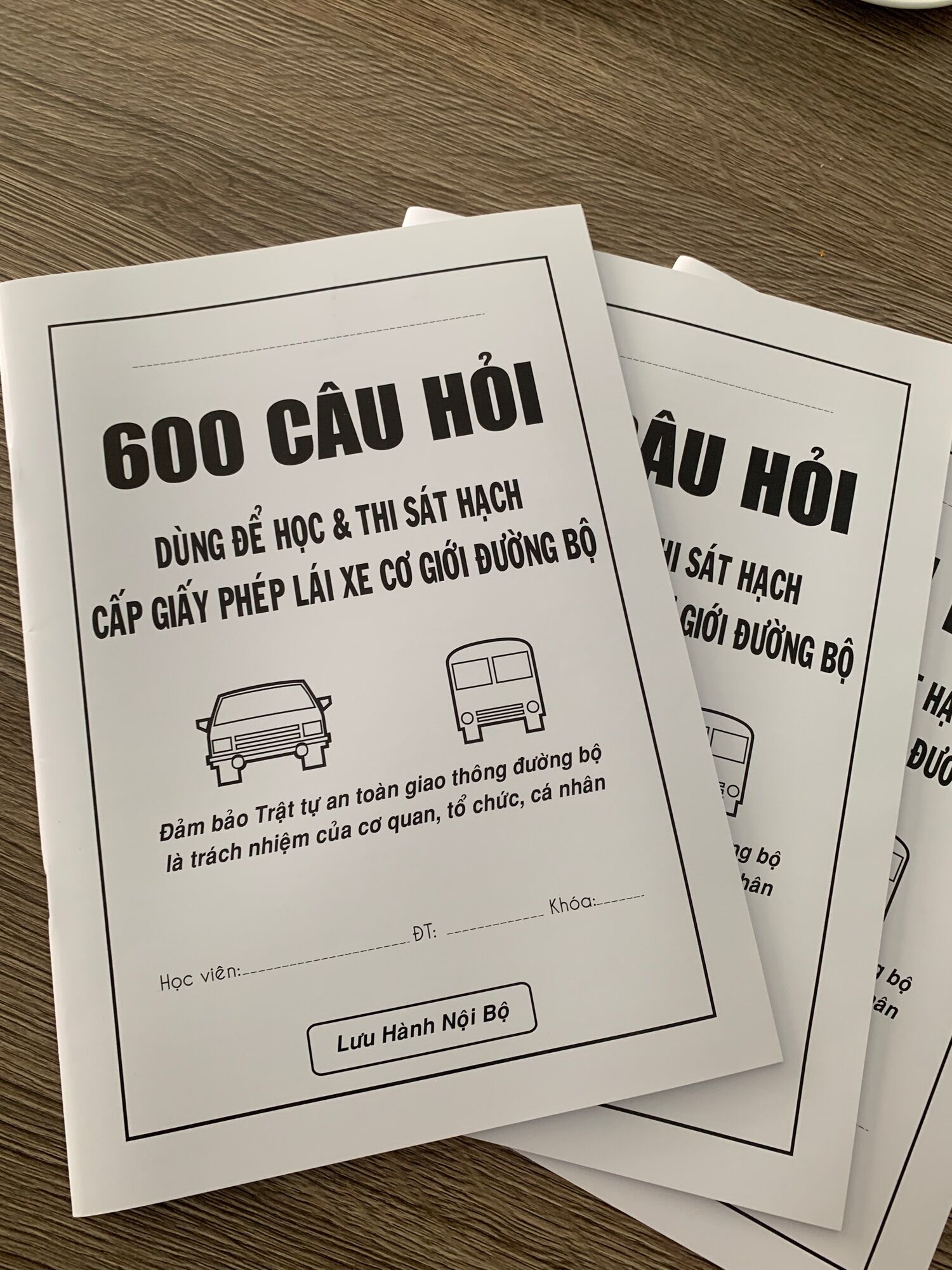 Combo 5 quấn sách học lái cho các hạng B1,B2,D.E,D