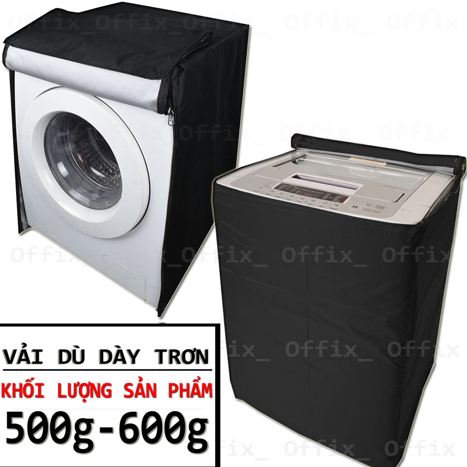 Áo trùm máy giặt vải Dày Trơn chống thấm nước cao cấp, hiệu Offix