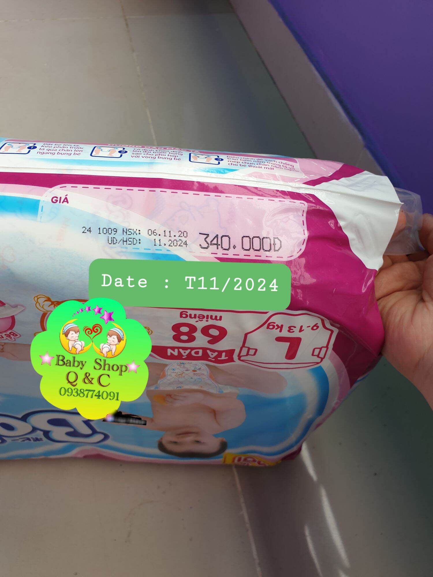 TÃ DÁN BOBBY SIÊU THOÁNG SIZE L68 MIẾNG
