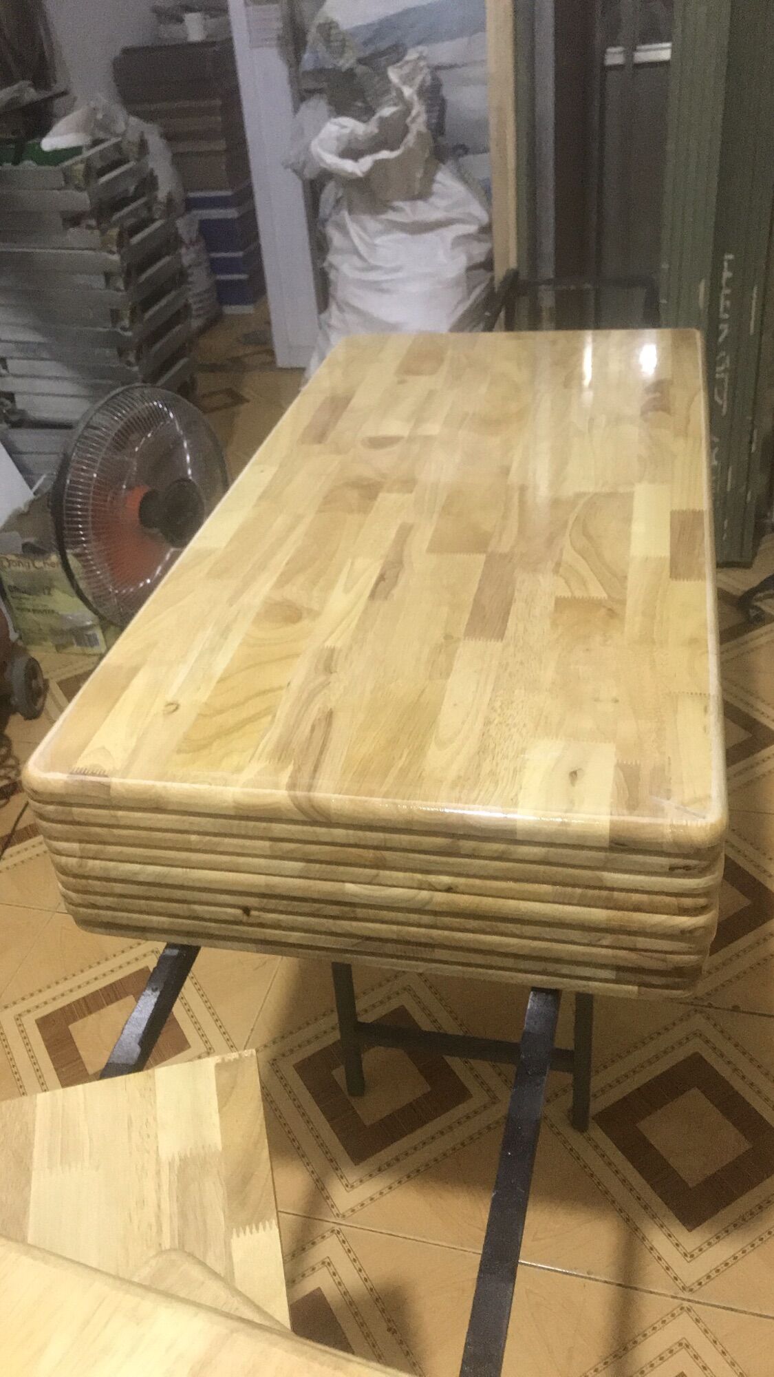 [HCM]Mặt Gỗ Cao Su 50*100cm bo tròn góc cạnh
