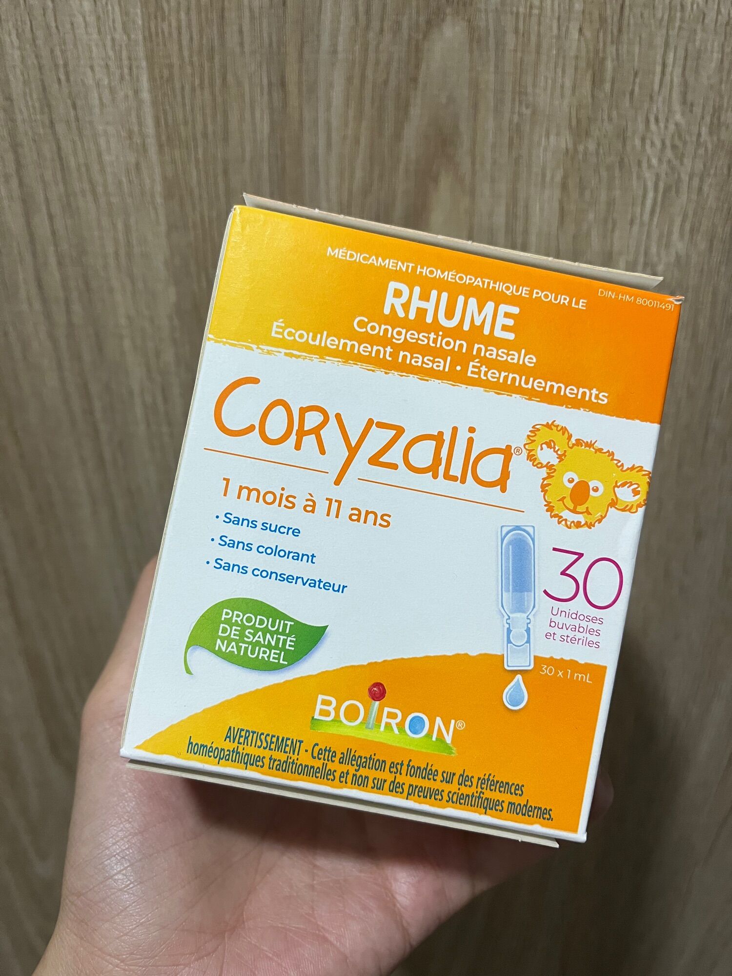 Muối uống vi lượng đồng căn Coryzalia Boiron cho bé từ 1 tháng tuổi
