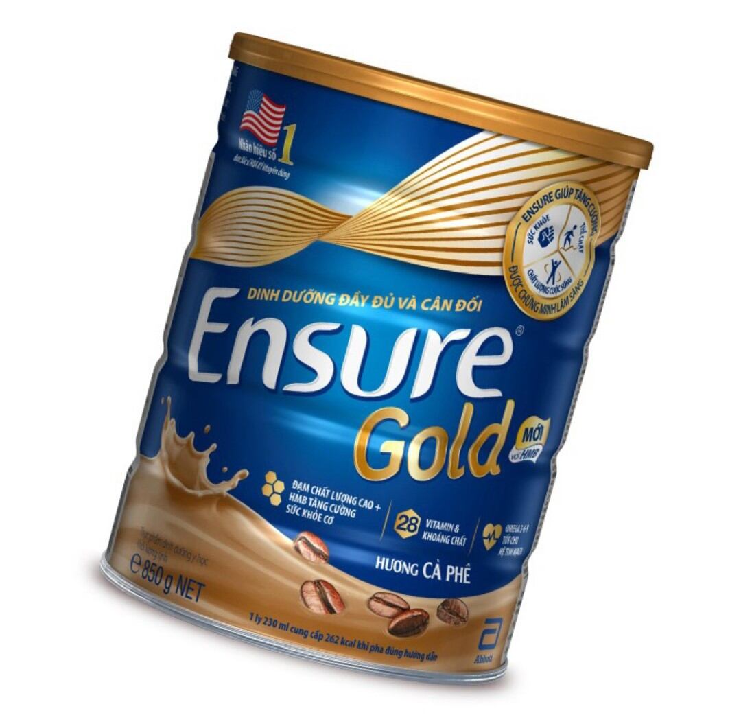 Sữa Bột Ensure Gold Hương Cà Phê 850g [Date Mới]