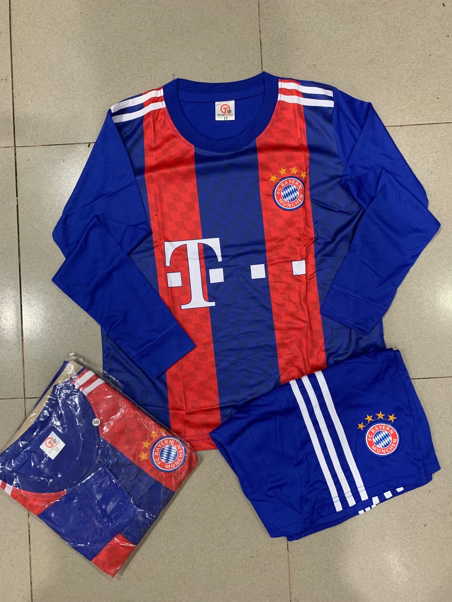 Đồ đá banh tay dài fc bayern size 9-15