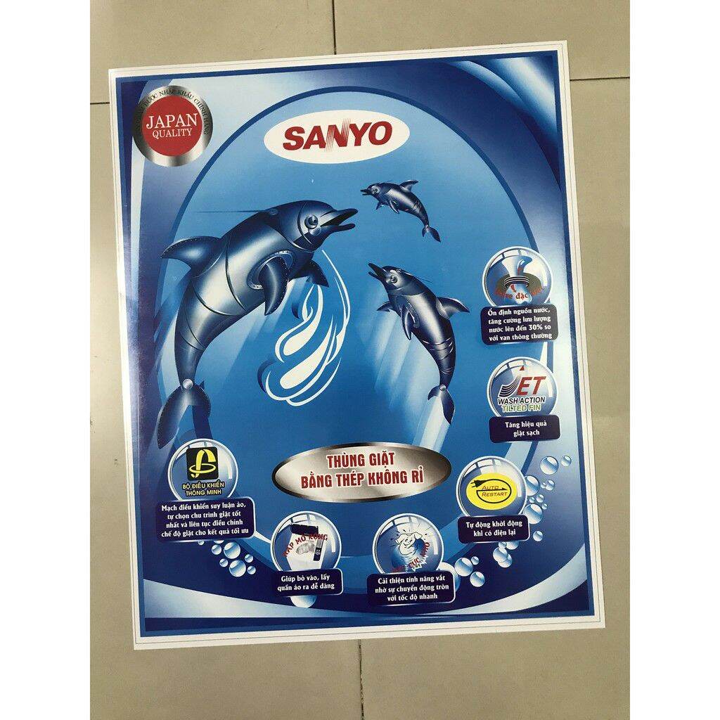 combo 5 tem dán máy giặt Sanyo